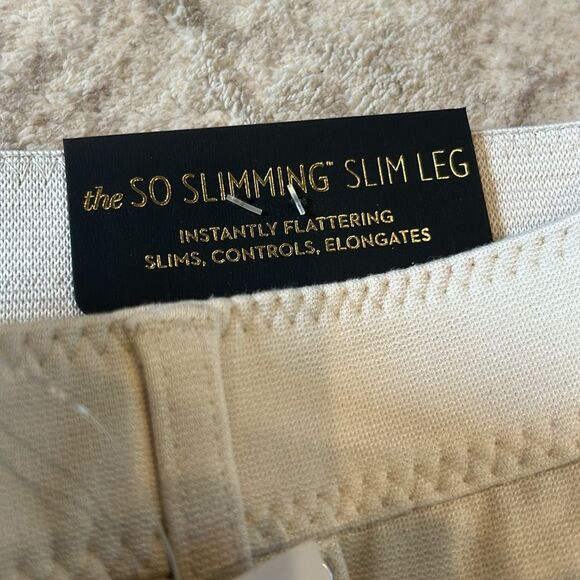 Chico’s So Slimming Slim Leg Peyton Pants Cement Beige- 1.5 (10) new with tags - Picture 4 of 10